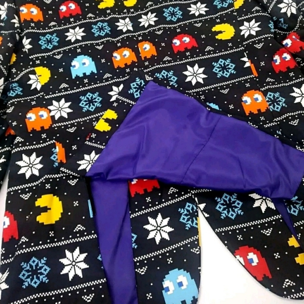 Suitmeister Pac Man Slim Fit Christmas Blazer - Picture 6 of 8